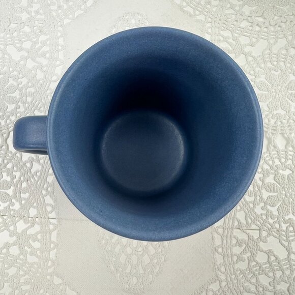 Dansk International 10 Oz Coffee Mugs Set Of 4 Stoneware Blue Made In Portugal - Picture 7 of 11